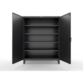 Extreme Duty Cabinet with 4 Deep Shelves, 60"W x 30"D x 66"H, Black