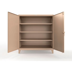 Strong Hold® ED Steel Storage Cabinet, 60"W x 36"D x 66"H, Beige