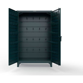 Extreme Duty Ringing Cabinet with Hooks, 48"W x 24"D, 78"H, Blue