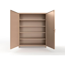 Extra Heavy Duty Cabinet with 4 Shelves, 60"W x 24"D x 75"H, Beige