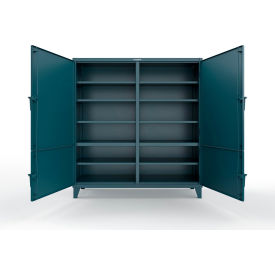 Extreme Duty Cabinet with 4 Locking Doors, 60"W x 24"D x 78"H, Blue