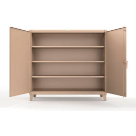 Extreme Duty Cabinet with 3 Deep Shelves, 72"W x 30"D x 66"H, Beige