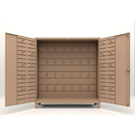 HD Steel Chain & Hose Rigging Cabinet, 72"W x 24"D x 78"H, Beige