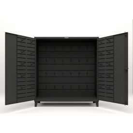 HD Steel Chain & Hose Rigging Cabinet, 72"W x 24"D x 78"H, Black