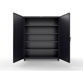 Extra Heavy Duty Cabinet with 4 Shelves, 60"W x 24"D x 75"H, Black