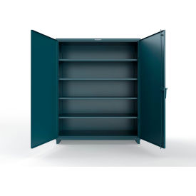 Extra Heavy Duty Cabinet with 4 Shelves, 60"W x 24"D x 75"H, Blue