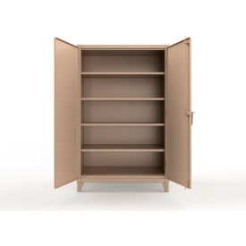 Strong Hold® Extreme Duty Cabinet with 4 Deep Shelves, 48"W x 30"D x 78"H, Beige