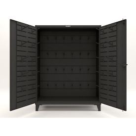 Extreme Duty Rigging Cabinet with Hooks, 60"W x 24"D x 78"H, Black