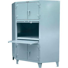 Extreme Duty Corner Cabinet with 2, 48"W x 24"D x 78"H, Gray