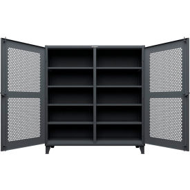 Extreme Duty Uniform Cabinet with Hanger Rod, 1 Shelf, 60"W x 24"D x 78"H, Dark Gray