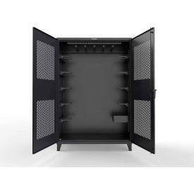Extreme Duty Rigging Cabinet with Ventilated Doors, 60"W x 24"D x 90"H, Black