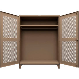 Ventilated (Diamond) Cabinet w/ 6 Half-Width Drawers, 60"W x 24"D x 78"H, Beige
