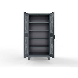 ED Cabinet w/SecuRam ScanLogic Smart Lock, 12 Ga. 36"W x 24"D x 78"H, Dark Gray