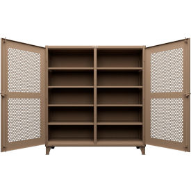 Extreme Duty Uniform Cabinet with Hanger Rod, 1 Shelf, 60"W x 24"D x 78"H, Beige