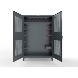 Extreme Duty Rigging Cabinet with Ventilated Doors, 60"W x 24"D x 90"H, Dark Gray