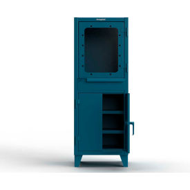 Extreme Duty Computer Cabinet w/ Retractable Keyboard, 26"W x 24"D x 72"H, Blue