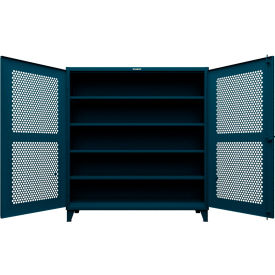 Extreme Duty Cabinet with Ventilated Doors, 4 Shelves, 78"W x 24"D x 78"H, Blue