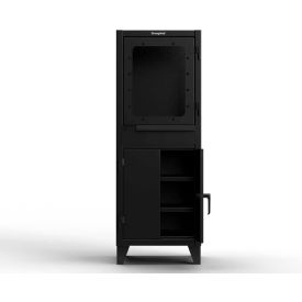 Extreme Duty Computer Cabinet w/ Retractable Keyboard, 26"W x 24"D x 72"H, Black