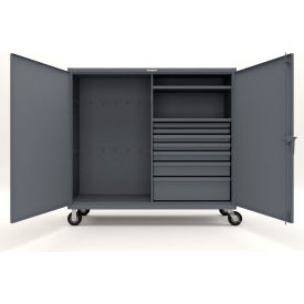 Extreme Duty Mobile Rigging Cabinet, 12 Gauge, 72"W x 24"D x 68"H, Dark Gray