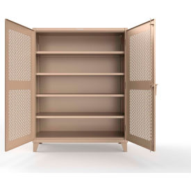 56-V-244-EK-RAL1019 ED Cabinet w/ Ventilated Doors, 60"W x 24"D x 78"H, Beige
