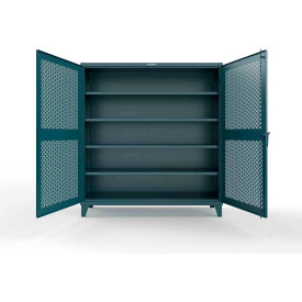 Extreme Duty Cabinet with Ventilated Doors, 4 Shelves, 72"W x 24"D x 78"H, Blue