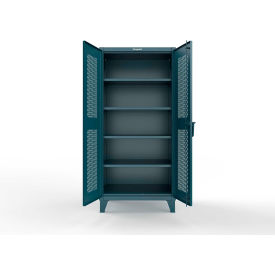 Extreme Duty Cabinet With SecuRam SafeLogic Basic Lock, 36"Wx 24"D x 78"H, Blue