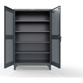 HD Stationary Ventilated Cabinet w/L22 Lock, 48"W x 24"D x 78"H, Dark Gray