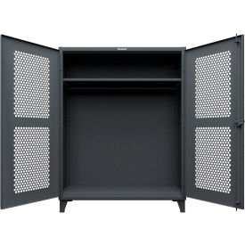 HD Stationary Ventilated Cabinet w/1 Shelf, 60"W x 24"D x 78"H, Dark Gray