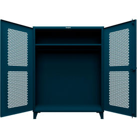 HD Stationary Ventilated Cabinet w/1 Shelf, 60"W x 24"D x 78"H, Blue