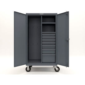 Extreme Duty Mobile Rigging Cabinet, 12 Gauge, 36"W x 24"D x 68"H, Dark Gray