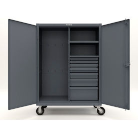 Extreme Duty Mobile Rigging Cabinet, 12 Gauge, 48"W x 24"D x 68"H, Dark Gray