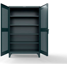 HD Stationary Ventilated Cabinet, 48"W x 24"D x 78"H, Blue