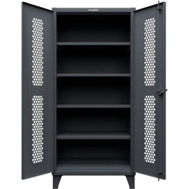 HD Stationary Ventilated Cabinet, 36"W x 24"D x 78"H, Dark Gray