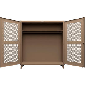 Extreme Duty Ventilated Hex Uniform Cabinet, 72"W x 24"D x 78"H, Beige