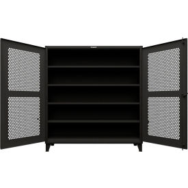 Extreme Duty Cabinet with Ventilated Hex Doors, 72"W x 24"D x 78"H, Black