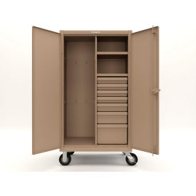 Extreme Duty Mobile Rigging Cabinet, 12 Gauge, 36"W x 24"D x 68"H, Beige