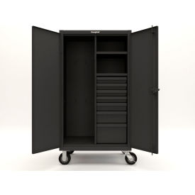 Extreme Duty Mobile Rigging Cabinet, 12 Gauge, 36"W x 24"D x 68"H, Black