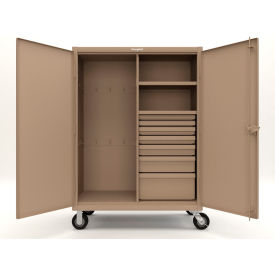 Extreme Duty Mobile Rigging Cabinet, 12 Gauge, 48"W x 24"D x 68"H, Beige