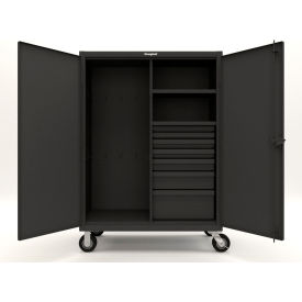 Extreme Duty Mobile Rigging Cabinet, 12 Gauge, 48"W x 24"D x 68"H, Black