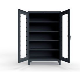 Clearview Cabinet w/ SecuRam SafeLogic Basic Lock, 48"W x 24"D x 78"H, Dark Gray