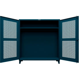 Extreme Duty Ventilated Hex Uniform Cabinet, 72"W x 24"D x 78"H, Blue
