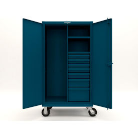 Extreme Duty Mobile Rigging Cabinet, 12 Gauge, 36"W x 24"D x 68"H, Blue