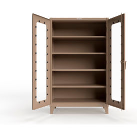 Clearview Cabinet w/ SecuRam ProLogic L22 Lock, 48"W x 24"D x 78"H, Beige