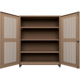 HD Stationary Ventilated Cabinet w/3 Shelves, 6 Drawers, 60"W x 24"D x 75"H, Beige