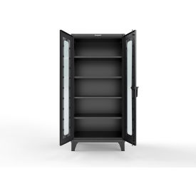Clearview Cabinet w/SecuRam ScanLogic Smart Lock, 36"W x 24"D x 78"H, Black