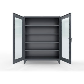 Clearview Cabinet w/ CompX 150 Lock, 60"W x 24"D x 78"H, Dark Gray