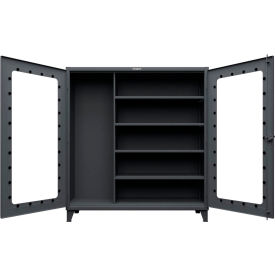 Clearview Janitorial Cabinet, 72"W x 24"D x 78"H, Dark Gray