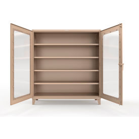 Clearview Cabinet with 4 Shelves, 72"W x 24"D x 78"H, Beige