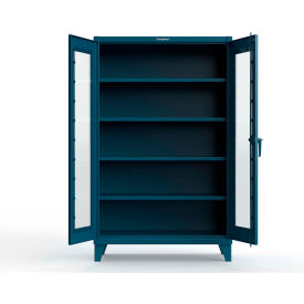 Clearview Cabinet with 4 Shelves, 48"W x 24"D x 78"H, Blue