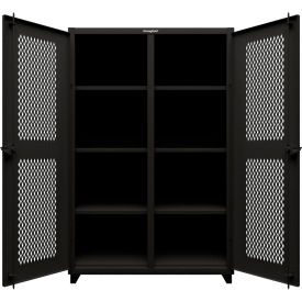 Extra Heavy Duty Ventilated Cabinet With Drawers, 3 Shelves, 36"Wx 24"D x 75"H